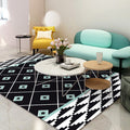 Avtoit | Southwest Tribal Geometric Pattern Rug Multicolor Polyester Rug Washable Pet-Friendly Non-Slip Rug for Living Room
