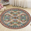 Avtoit | Unique Tribal Diamond Pattern Rug Multicolored Moroccan Rug Polyester Pet-Friendly Non-Slip Back Washing Machine Safe Rug for the Living Room