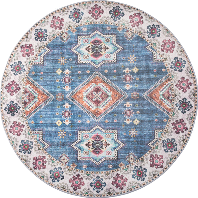 Avtoit | Unique Tribal Diamond Pattern Rug Multicolored Moroccan Rug Polyester Pet-Friendly Non-Slip Back Washing Machine Safe Rug for the Living Room