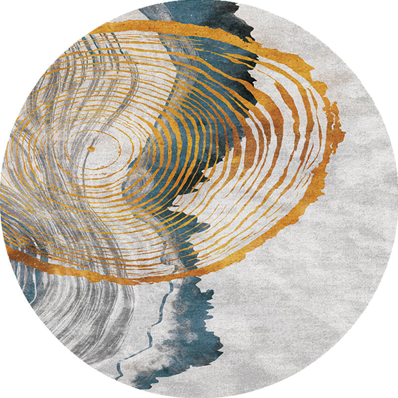 Avtoit | Contemporary watercolour patterned rug with twist stripes Multi-colour polyester rug Non-slip backing Washable Pet-friendly rug for bedroom