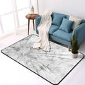 Avtoit | Stylish Abstract Rug Gray Shabby Chic Rug Polyester Pet Friendly Non-Slip Back Washable Rug for the Living Room