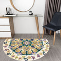 Avtoit | Bohemian Floral Pattern Rug Multicolor Polyester Rug Machine Washable Non-Slip Back Rug for Living Room
