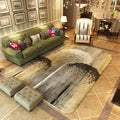 Avtoit | Shabby Chic Watercolor Pattern Rug Multicolor Polyester Rug Washable Pet Friendly Non-Slip Area Rug for Study