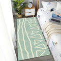 Avtoit | Unique Heart Pattern Rug Black and Green Moroccan Rug Polyester Pet-Friendly Non-Slip Back Washable Rug for the Living Room