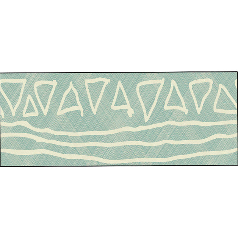 Avtoit | Unique Heart Pattern Rug Black and Green Moroccan Rug Polyester Pet-Friendly Non-Slip Back Washable Rug for the Living Room