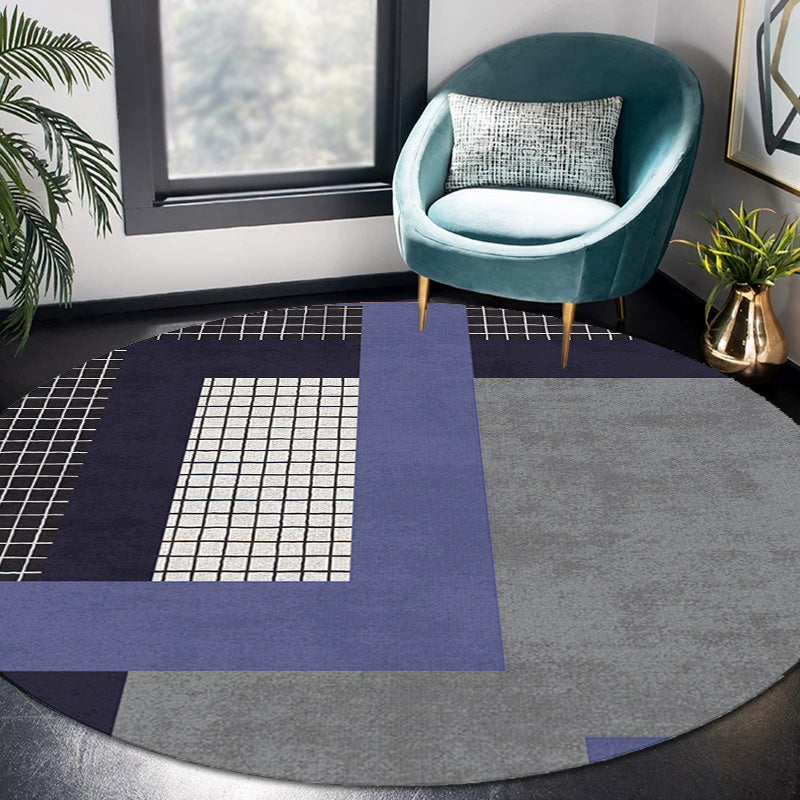 Avtoit | Colorful checkered rug Polyester Modern rug Washable Non-slip Pet-friendly area rug for the living room