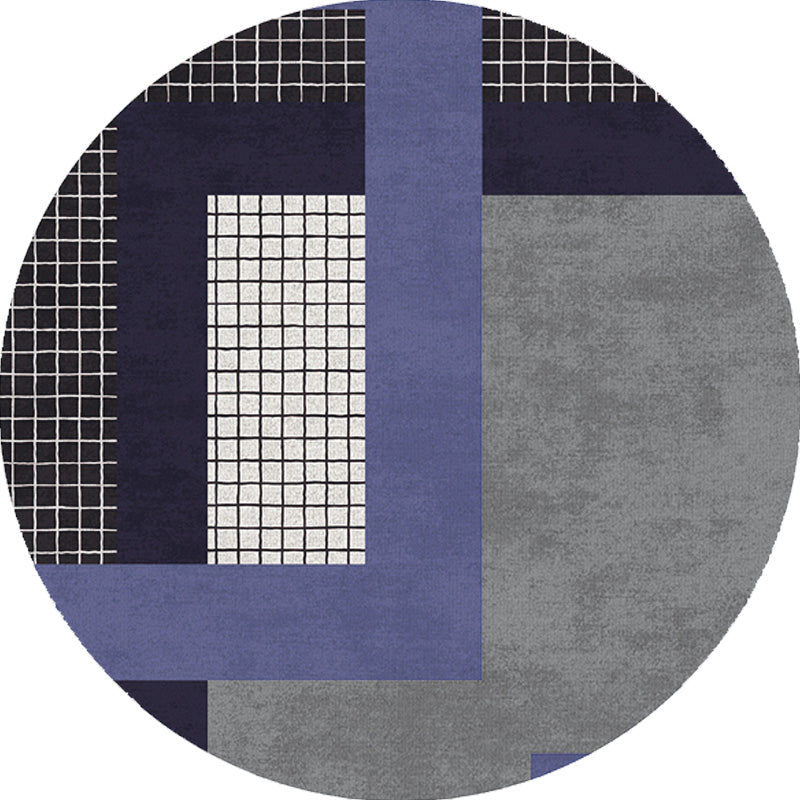 Avtoit | Colorful checkered rug Polyester Modern rug Washable Non-slip Pet-friendly area rug for the living room
