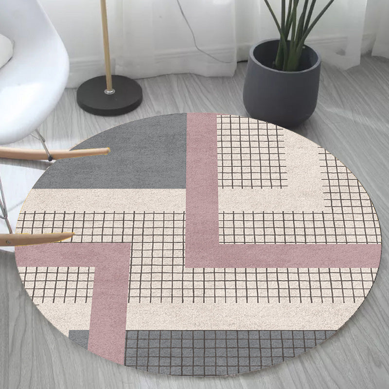 Avtoit | Colorful checkered rug Polyester Modern rug Washable Non-slip Pet-friendly area rug for the living room