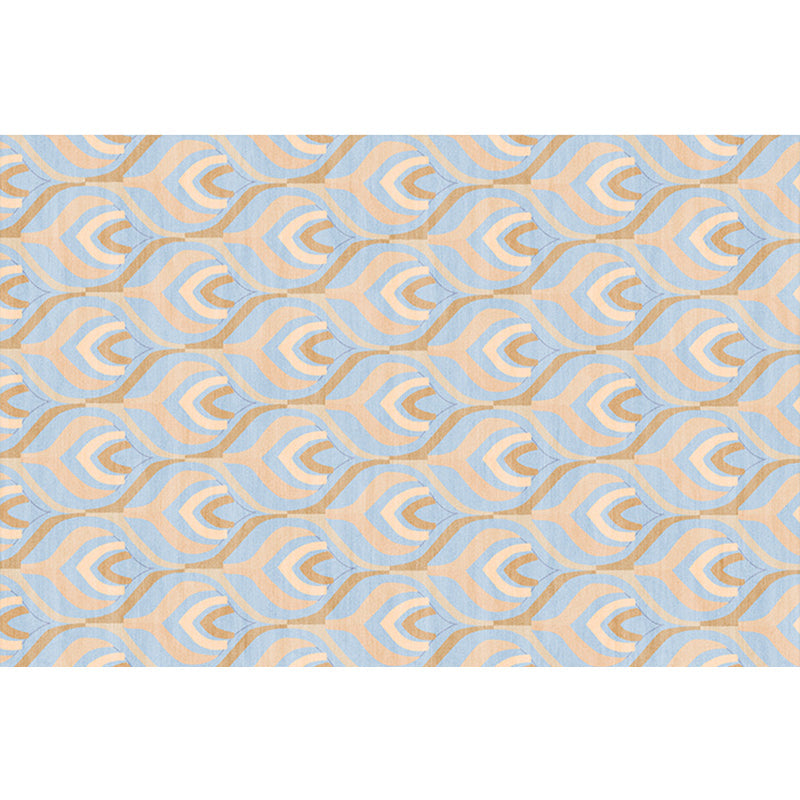 Avtoit | Simple Multicolor Modernist Carpet Polyester Geometric and Checkered Pattern Carpet Washable Pet-Friendly Non-Slip Carpet for the Living Room