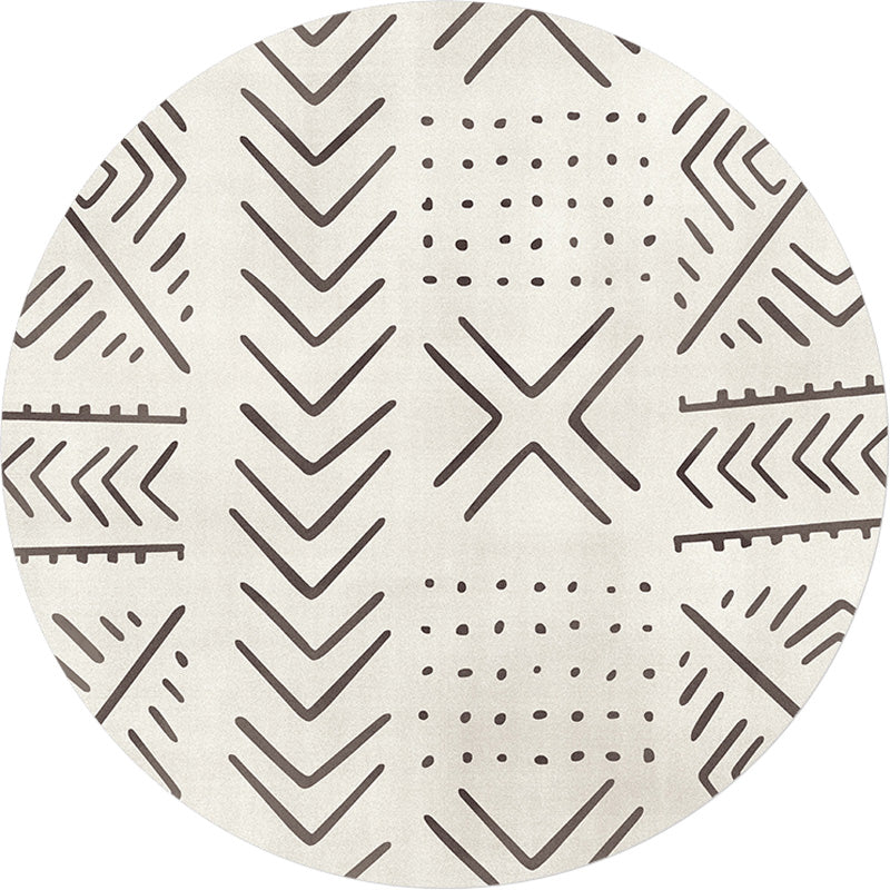 Avtoit | Geometric and striped pattern carpet polyester modern carpet washable non-slip pet-friendly carpet for the living room