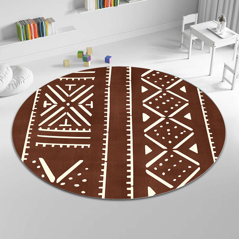 Avtoit | Geometric and striped pattern carpet polyester modern carpet washable non-slip pet-friendly carpet for the living room