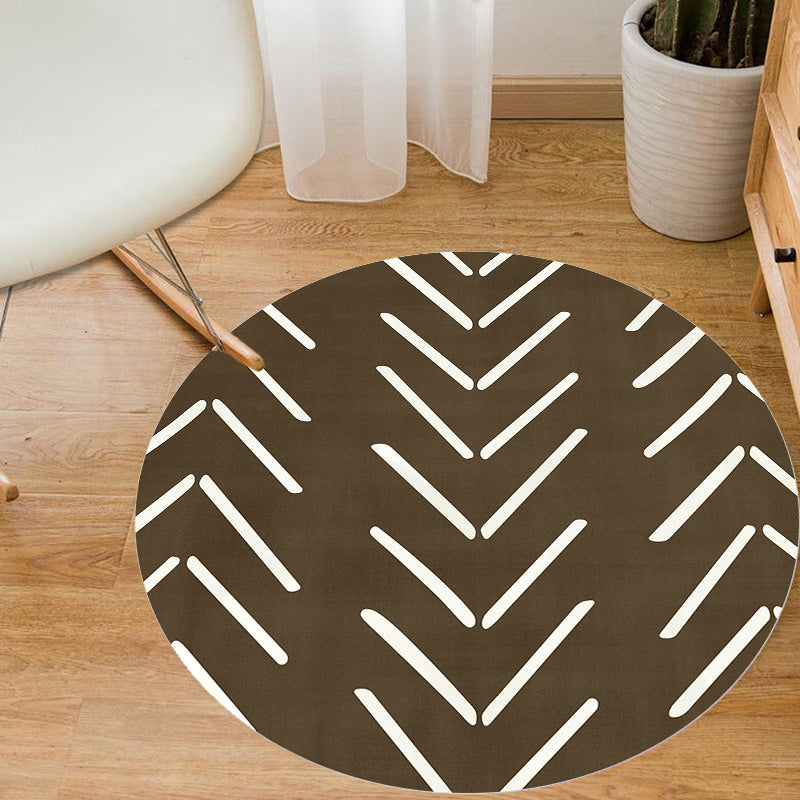 Avtoit | Geometric and striped pattern carpet polyester modern carpet washable non-slip pet-friendly carpet for the living room