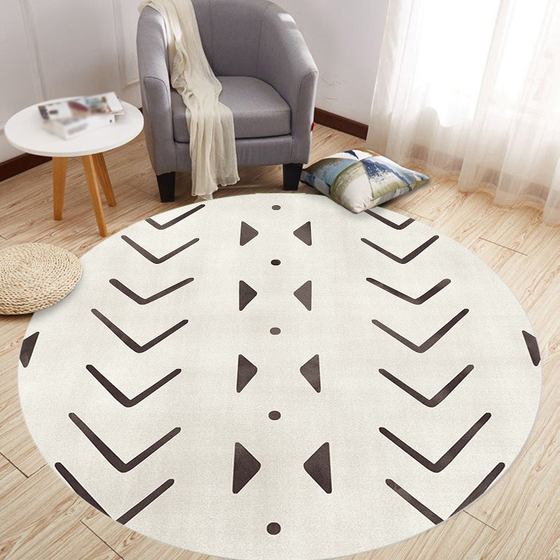 Avtoit | Geometric and striped pattern carpet polyester modern carpet washable non-slip pet-friendly carpet for the living room