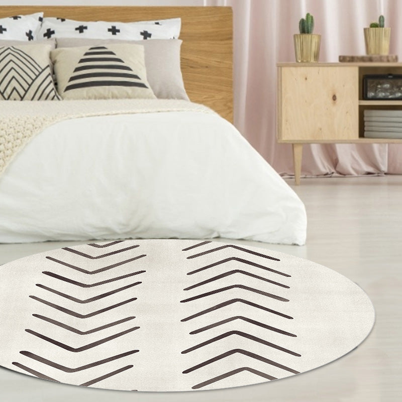 Avtoit | Geometric and striped pattern carpet polyester modern carpet washable non-slip pet-friendly carpet for the living room