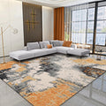 Avtoit | Creative Orange Industrial Carpet Polyester Abstract Carpet Washable Pet Friendly Non-Slip Rug for Living Room