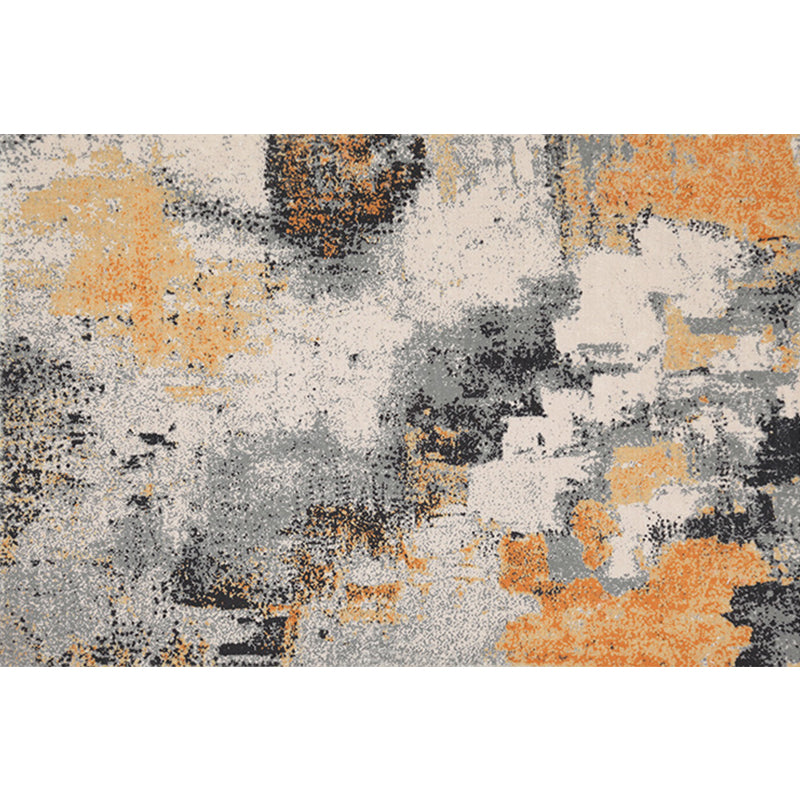 Avtoit | Creative Orange Industrial Carpet Polyester Abstract Carpet Washable Pet Friendly Non-Slip Rug for Living Room