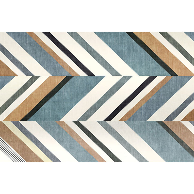 Avtoit | Casual Modernism Rug Green and Brown Striped Pattern Rug Pet Friendly Non-Slip Washable Rug for Decoration