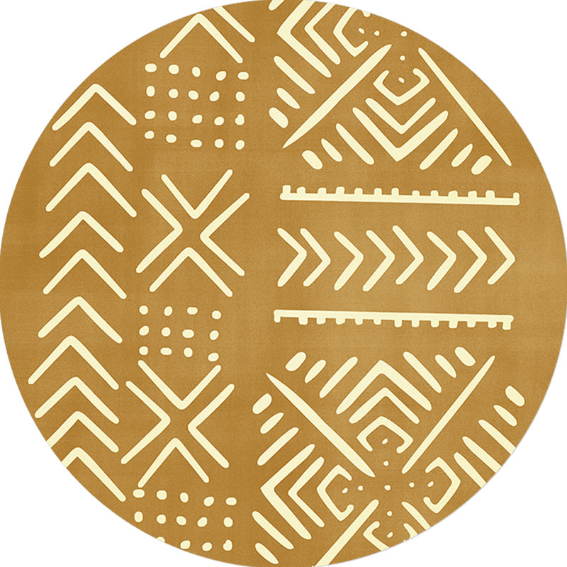 Avtoit | Modernist geometric pattern rug with stripes black and yellow polyester rug non-slip backing washable pet-friendly rug for the bedroom