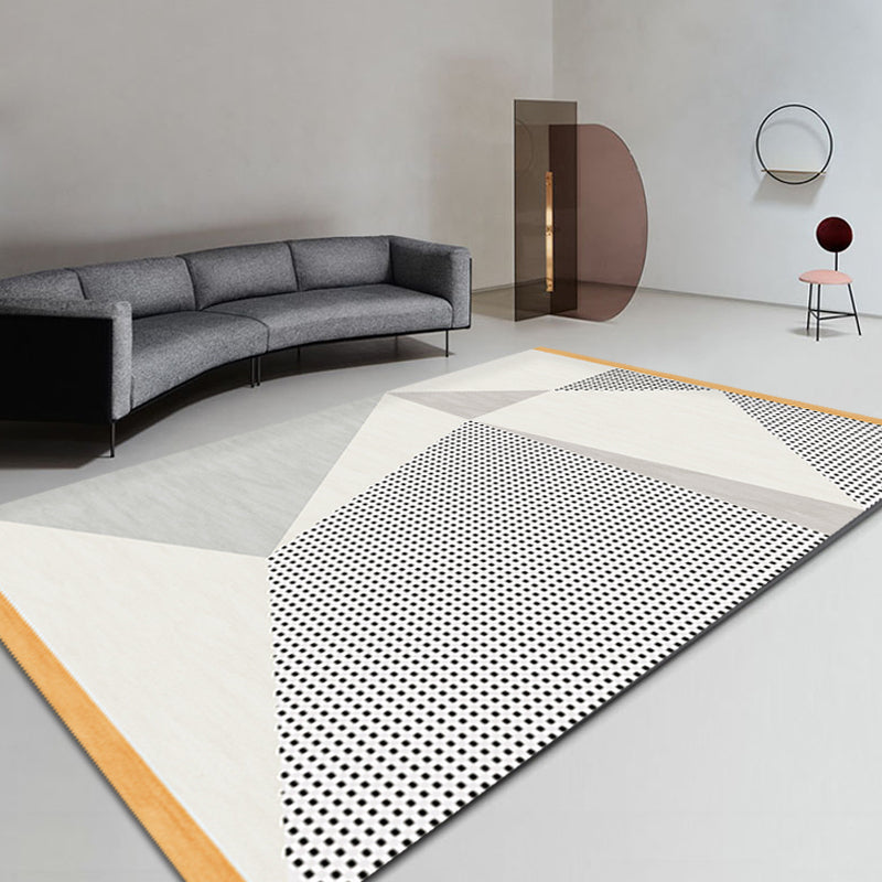 Avtoit | Funky Modernism Rug Green and Gray Geometric and Checkered Pattern Rug Pet Friendly Non-Slip Washable Area Rug for Decoration
