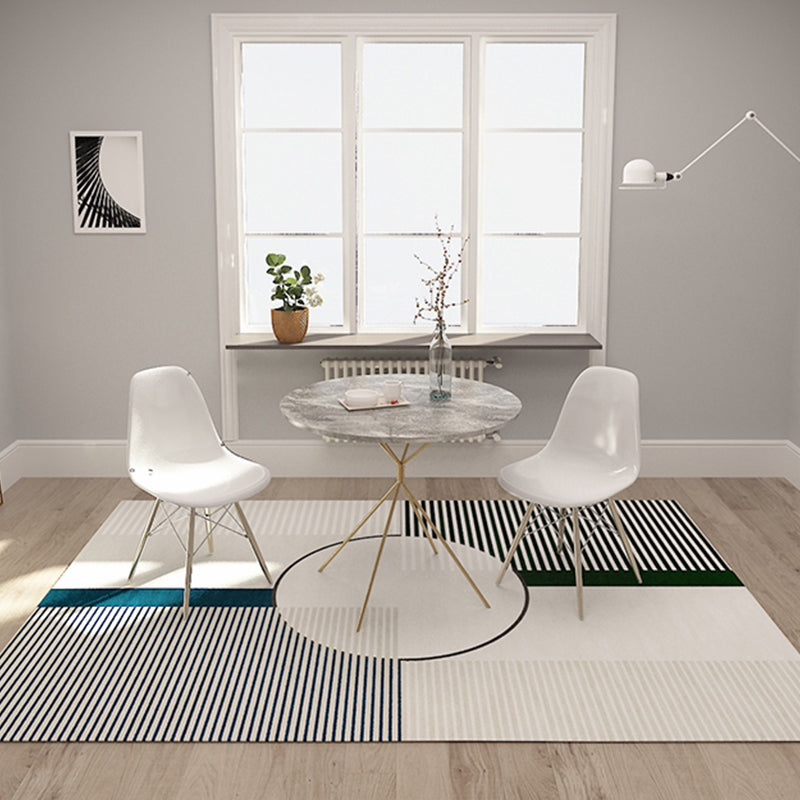 Avtoit | Funky Modernism Rug Green and Gray Geometric and Checkered Pattern Rug Pet Friendly Non-Slip Washable Area Rug for Decoration