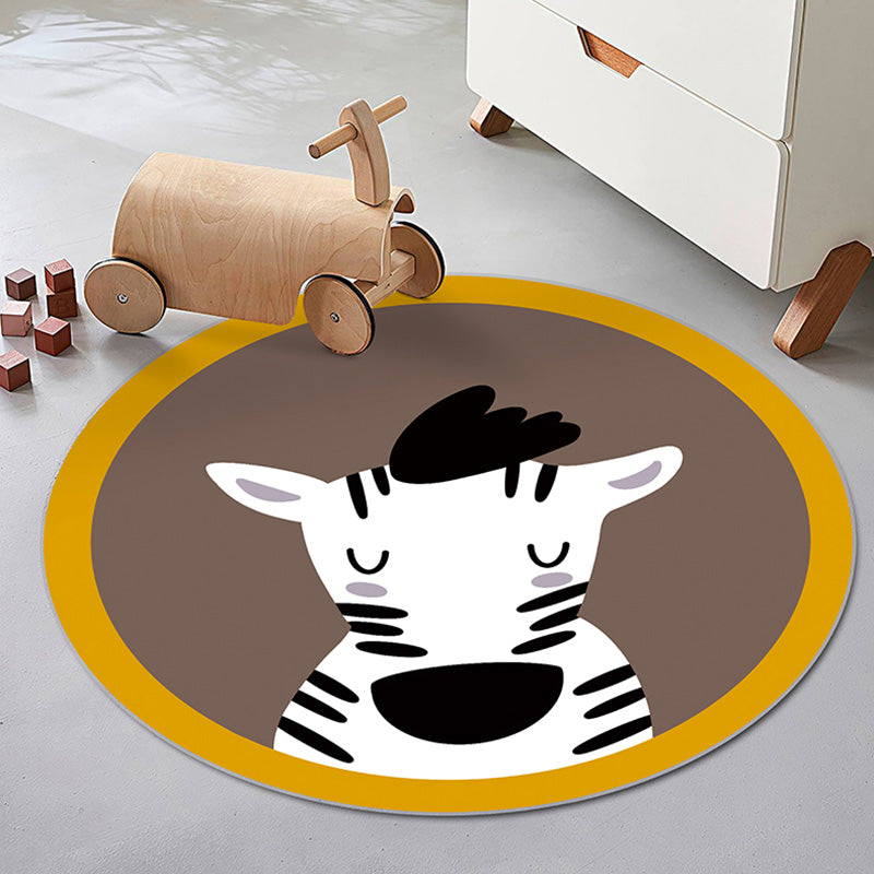 Avtoit | Kids Animal pattern Carpet Multicolor Polyester Carpet Non-Slip Back Washable Pet-Friendly Carpet for Bedroom
