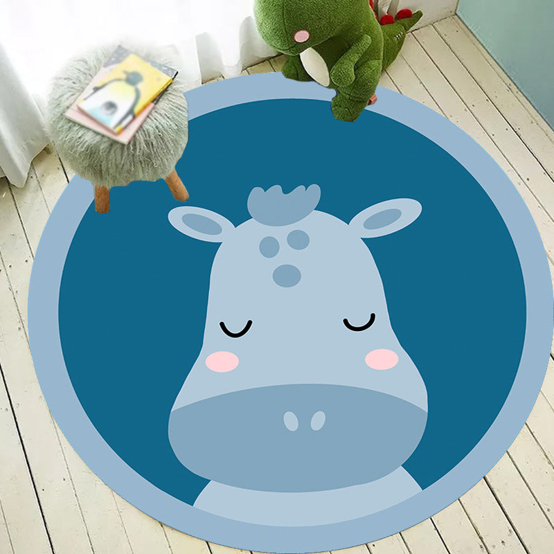 Avtoit | Kids Animal pattern Carpet Multicolor Polyester Carpet Non-Slip Back Washable Pet-Friendly Carpet for Bedroom