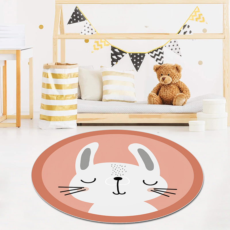 Avtoit | Multicolor Animal Pattern Rug Polyester Kids Rug Washable Non-Slip Pet-Friendly Rug for Children's Room