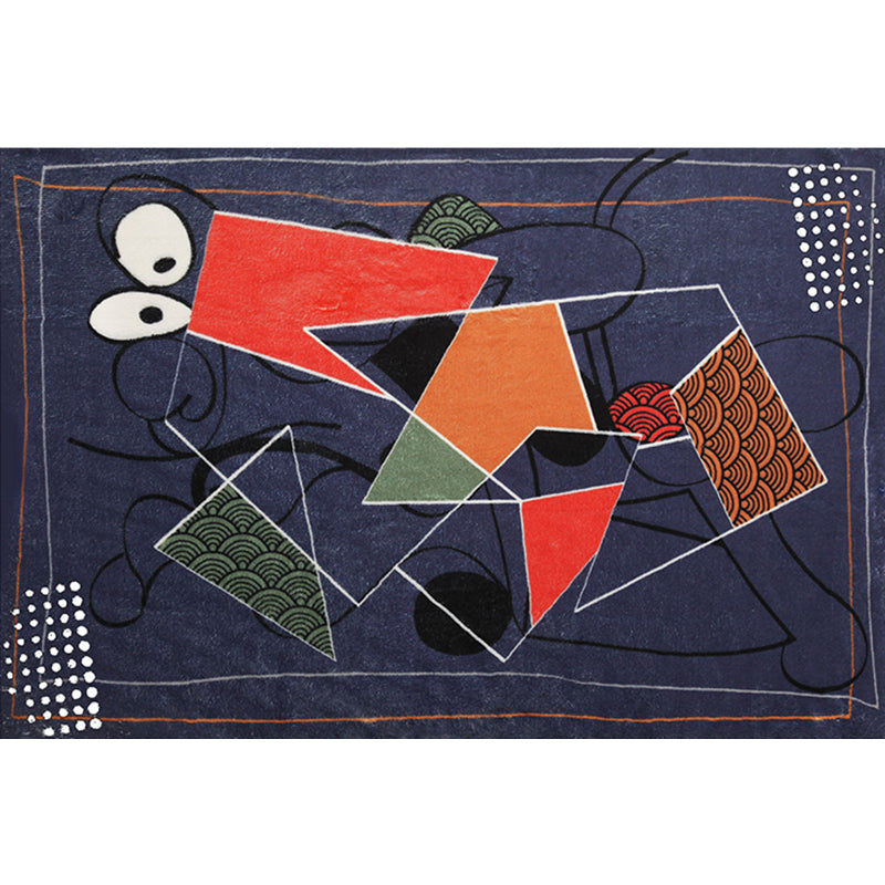 Avtoit | Multicolor Abstract Rug Polyester Modern Rug Washable Non-Slip Pet-Friendly Rug for the Living Room