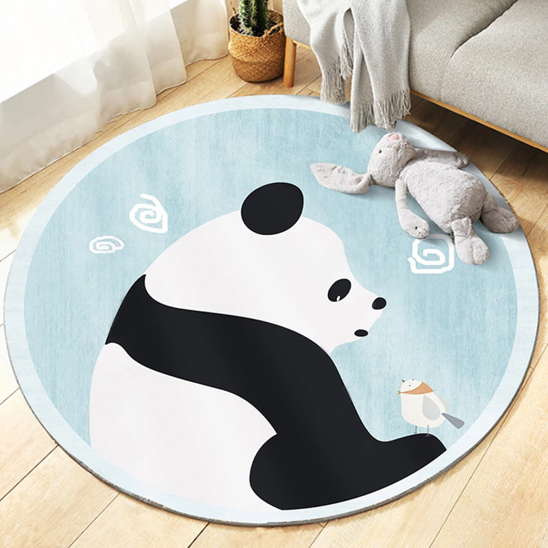 Avtoit | Unique Multicolor Kids Rug Polyester Animal Pattern Rug Washable Pet-Friendly Non-Slip Carpet for the Children's Room