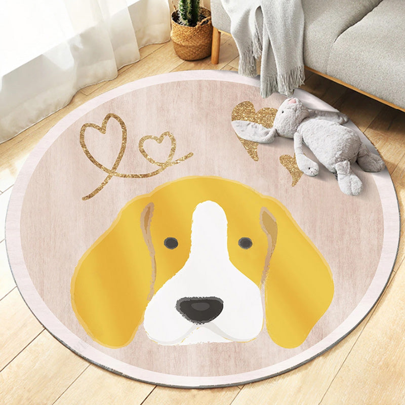 Avtoit | Unique Multicolor Kids Rug Polyester Animal Pattern Rug Washable Pet-Friendly Non-Slip Carpet for the Children's Room
