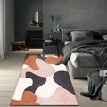 Avtoit | Modern Colorblock Rug Multicolored Polyester Rug Non-slip Backing Washable Pet-friendly Rug for Home