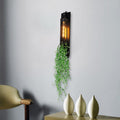 Avtoit | Tubular Cage Corridor Wall Lighting Farm Iron 1-Head Yellow and Green/White/Purple and White Wall Lamp with Artificial Flower