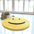 Avtoit | Yellow Emoji Pattern Carpet Polyester Modern Carpet Pet Friendly Washable Non-Slip Carpet for Bedroom