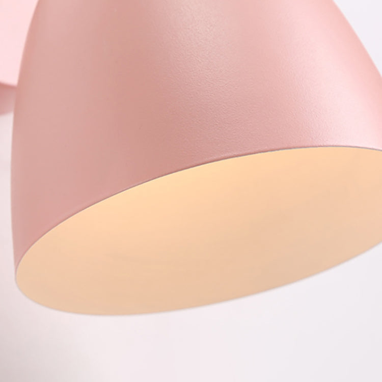 Avtoit | Modern Minimalistic Round Horn Aluminum Wood 1-Light Wall Lamp for Bedroom
