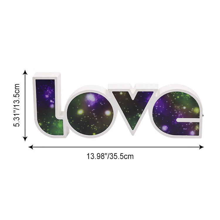 Avtoit | Modern Art Deco waterproof PS LOVE letters LED table lamp for the bedroom