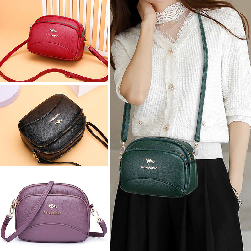Avtoit | Soft Leather Multi-Pocket Shoulder Bag