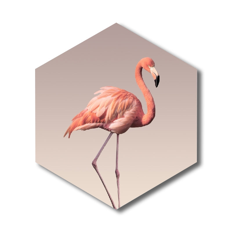 Avtoit | Flamingo Canvas Print Home Interior Photography Tropical Animal Wall Art in Pink, Layered