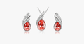 Avtoit | Angle Tear Drop Austrian Crystal Pendant & Earring Set – A Unique and Stylish Addition to Your Collection