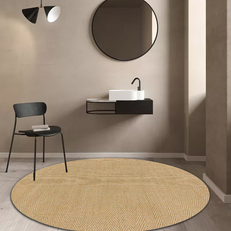 Avtoit | Brown Living Room Rug Rustic Solid Color Carpet Sisal Pet Friendly Non-Slip Washable Area Rug for Decoration