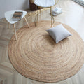 Avtoit | Brown simple rug jute rural rug washable non-slip pet-friendly rug for the living room