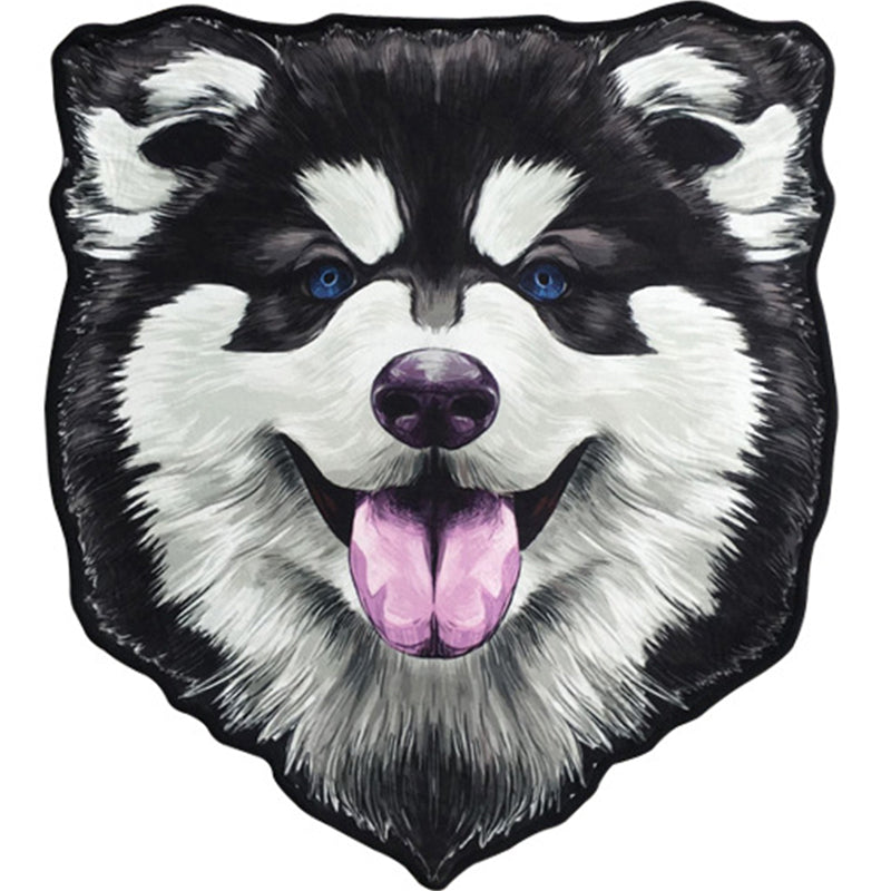 Avtoit | Creative Brown Contemporary Carpet Polyester Dog Pattern Rug Washable Pet Friendly Non-Slip Carpet for Kids Room