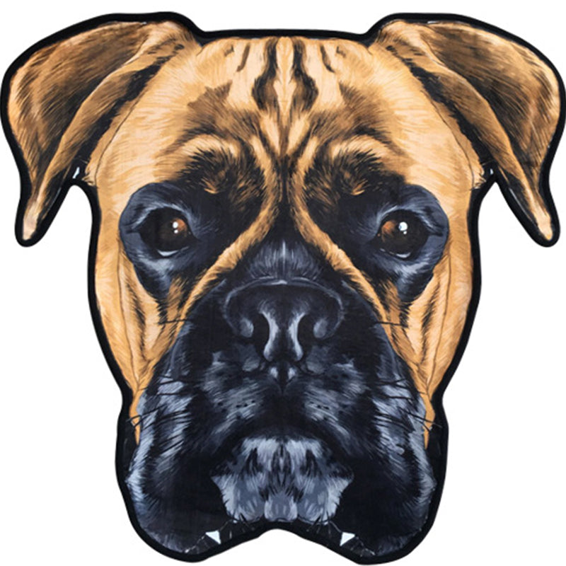Avtoit | Creative Brown Contemporary Carpet Polyester Dog Pattern Rug Washable Pet Friendly Non-Slip Carpet for Kids Room