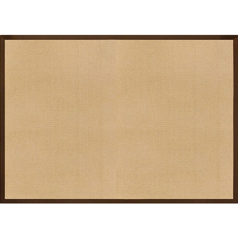 Avtoit | Brown Solid Rug Jute Rustic Rug Washable Non-Slip Pet-Friendly Area Rug for the Living Room