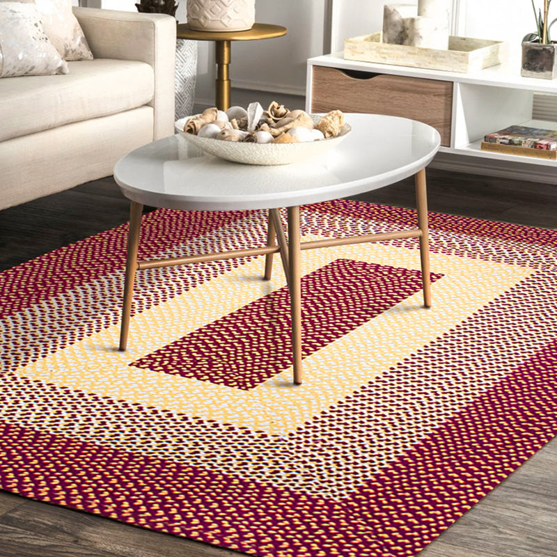 Avtoit | Unique Rustic Floor Mat Cotton Geometric Pattern Rug Washable Pet Friendly Non-Slip Carpet for Living Room