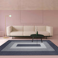 Avtoit | Unique Rustic Floor Mat Cotton Geometric Pattern Rug Washable Pet Friendly Non-Slip Carpet for Living Room