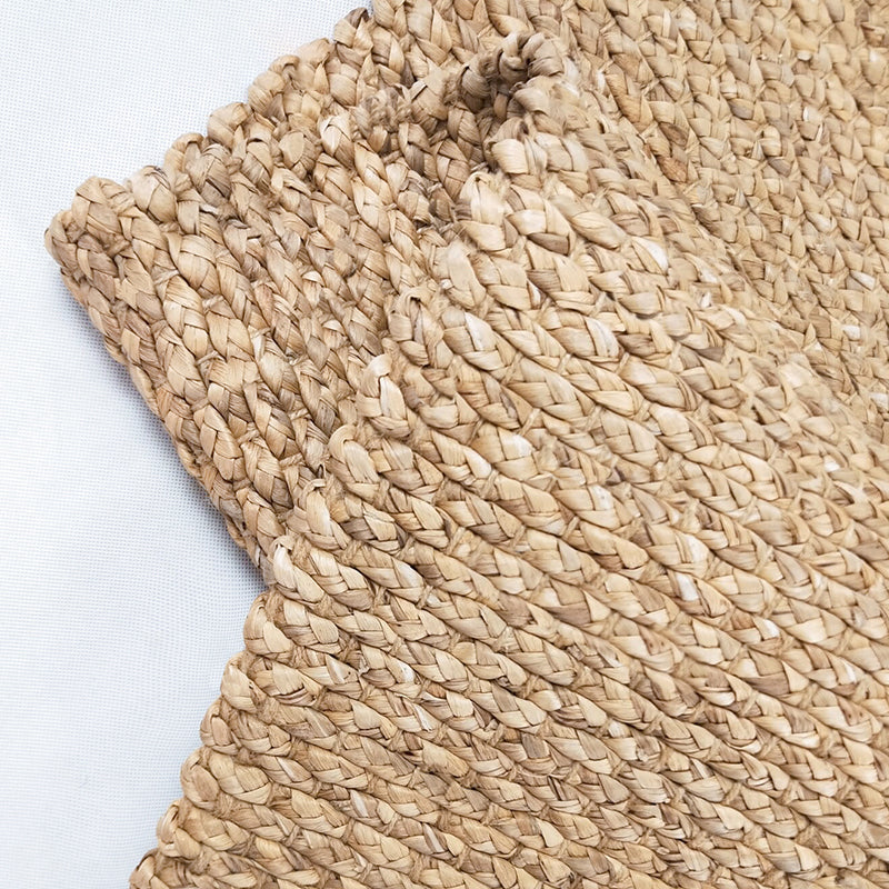 Avtoit | Brown simple rug jute rural rug washable non-slip pet-friendly rug for the living room