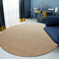 Avtoit | Brown Carpet for Living Room Rustic Solid Color Carpet Sisal Non-Slip Back Washable Pet-Friendly Area Rug