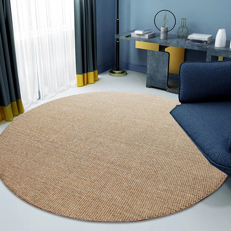 Avtoit | Brown Carpet for Living Room Rustic Solid Color Carpet Sisal Non-Slip Back Washable Pet-Friendly Area Rug