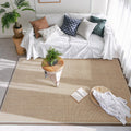 Avtoit | Simple Rustic Carpet Brown Solid Carpet Washable Pet Friendly Non-Slip Back Rug for the Living Room