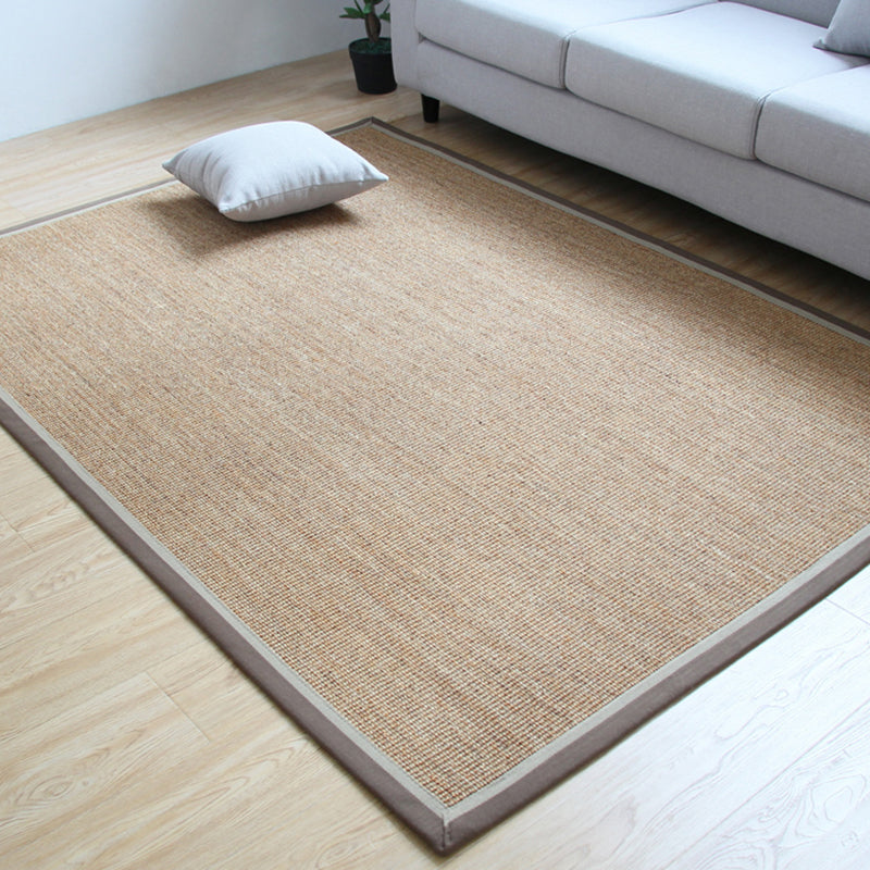 Avtoit | Simple Rustic Carpet Brown Solid Carpet Washable Pet Friendly Non-Slip Back Rug for the Living Room